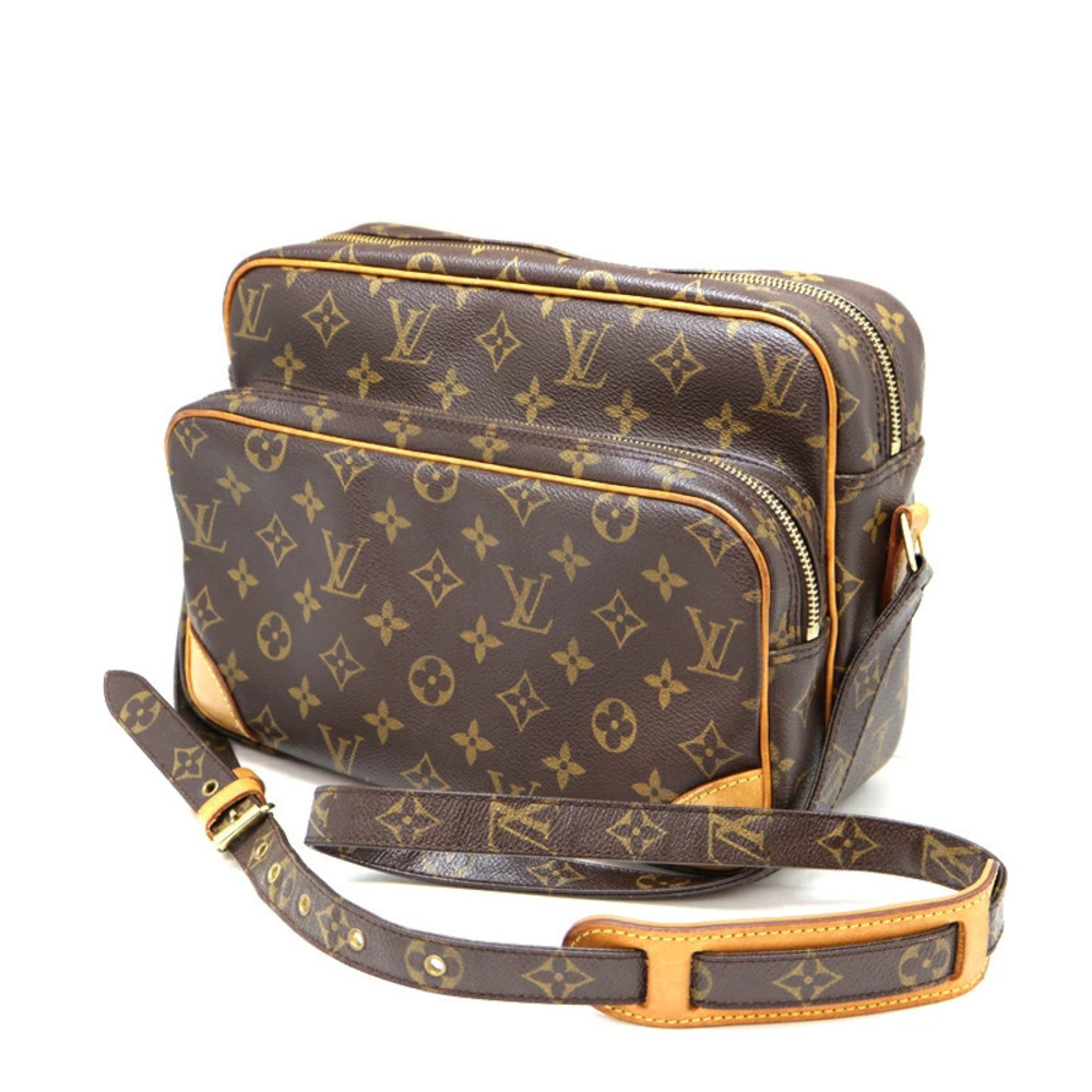 LOUIS VUITTON Nile Shoulder Bag Monogram Canvas Brown LV